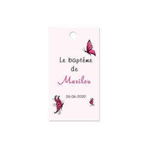 Etiquette à dragée - papillon