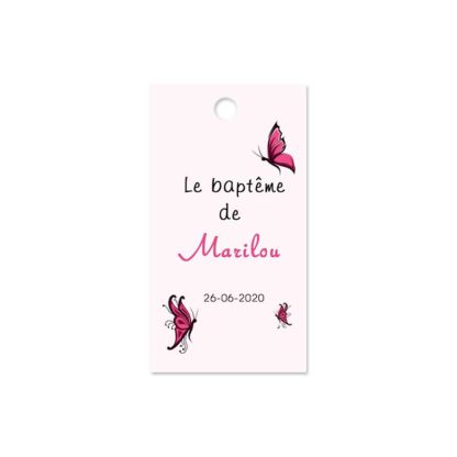 Etiquette à dragée - papillon