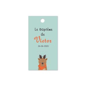 Etiquette à dragée - Cerf