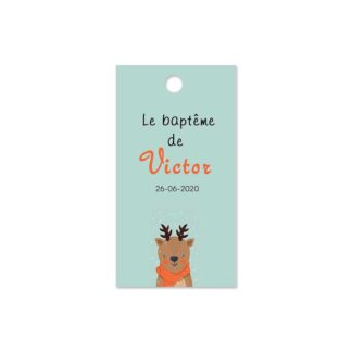 Etiquette à dragée - Cerf