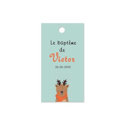 Etiquette à dragée - Cerf