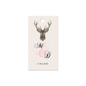 Etiquette à dragée - Cerf