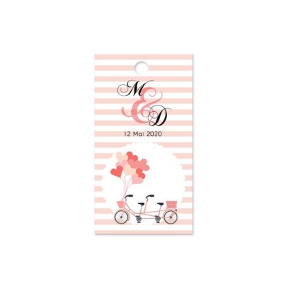 Etiquette à dragée - Tandem