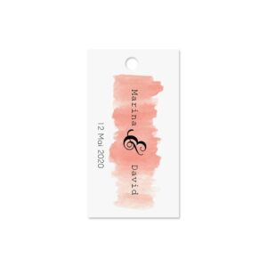 Etiquette à dragée - Dégradé vieux rose