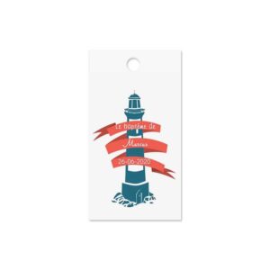 Etiquette à dragée - Phare marin