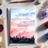 Faire part mariage - Bois, aquarelle