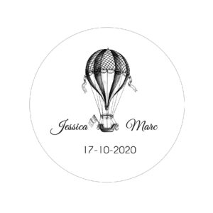 Etiquette adhésive – Cœur et fleur ( lot de 24 étiquettes )
