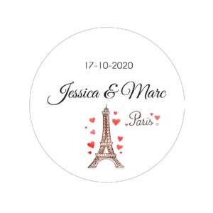 Étiquette adhésive – Tour Eiffel ( lot de 24 étiquettes )