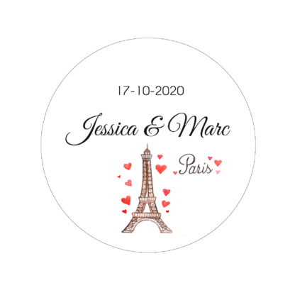 Étiquette adhésive – Tour Eiffel ( lot de 24 étiquettes )