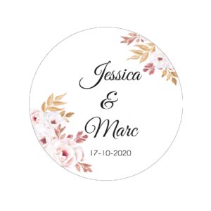 Étiquette adhésive – Motifs floraux ( lot de 24 étiquettes )