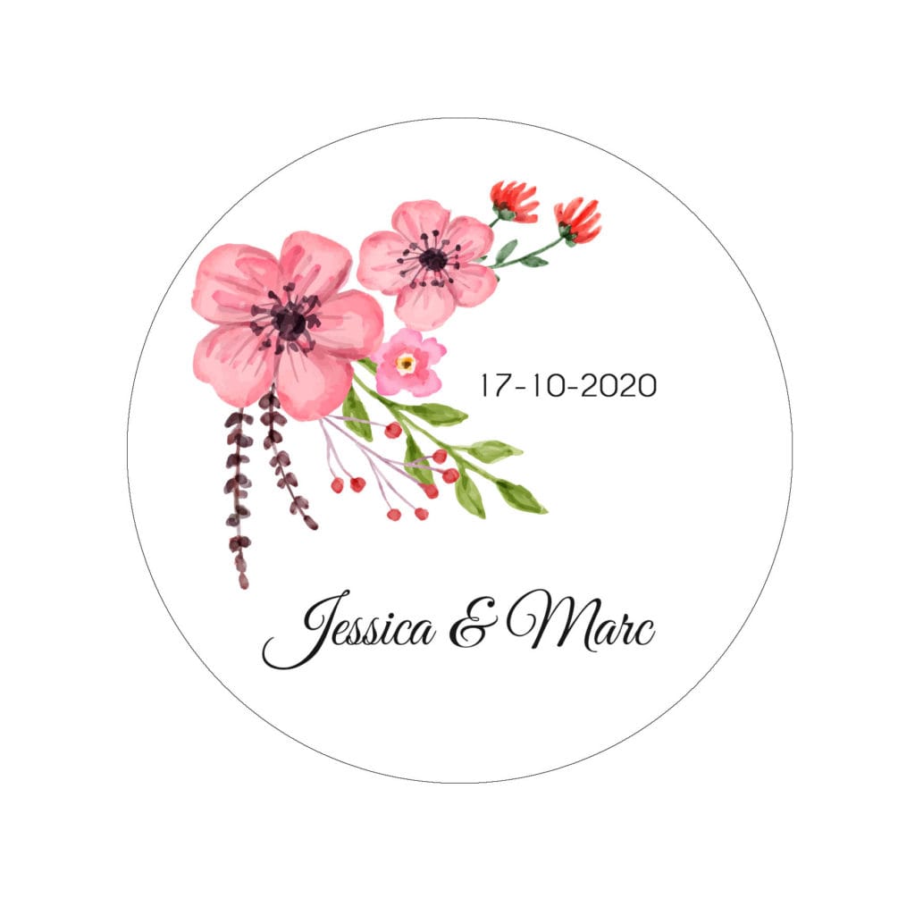 6 Rouleaux D'étiquettes Autocollantes "Merci" Motif Fleurs - Pour Emballage Cadeau, Neuf