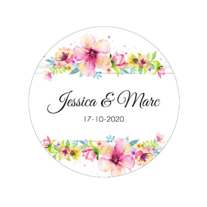 Étiquette adhésive – Esprit printanier ( lot de 24 étiquettes )