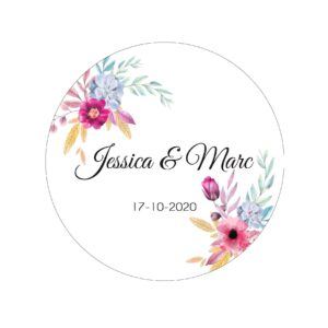 Étiquette adhésive – Esprit floral ( lot de 24 étiquettes )