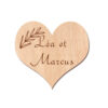 Save-the-date - magnet en bois - forme coeur – Image 3