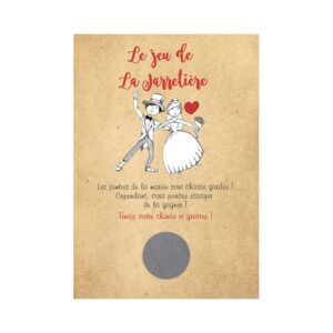 Jeu de la jarretière 02 ( lot de 20 cartes perdantes )
