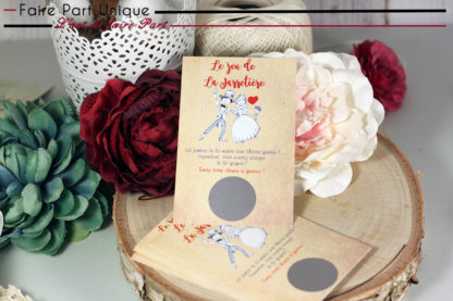 Jeu de la jarretière 02 ( lot de 20 cartes perdantes ) – Image 2