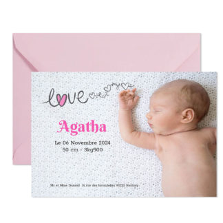 Faire-part magnet Agatha
