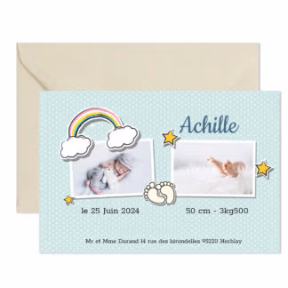 Faire-part magnet Achille