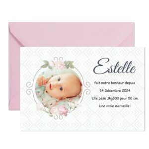 Faire-part magnet Estelle