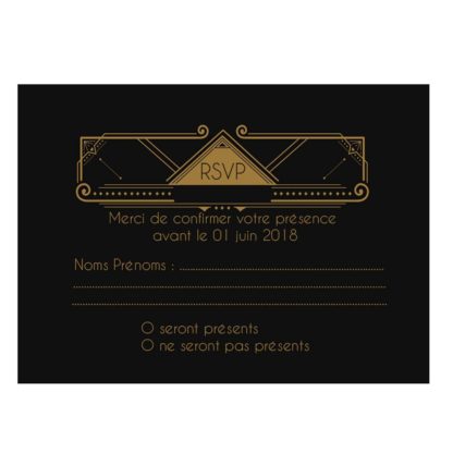 Carte RSVP Gatsby