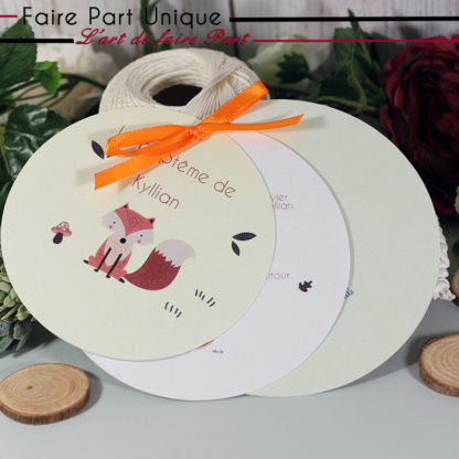 Faire-part rond "Dans les bois" – Image 2