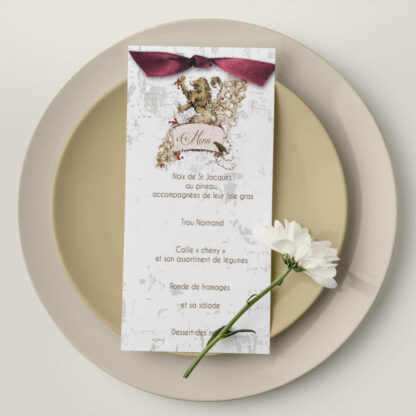 Carte menu "Marvelionce"
