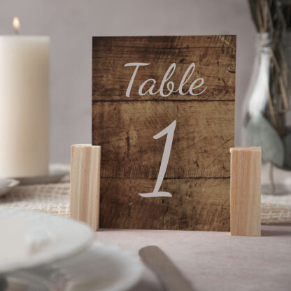 Numéro de table - Fond bois