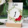 Numéro de table - Chic et champêtre rouge