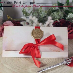 Faire-part parchemin - Thème Harry Potter