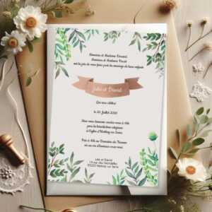 Faire-part de mariage - Thème natural