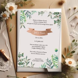 Faire-part de mariage - Thème natural