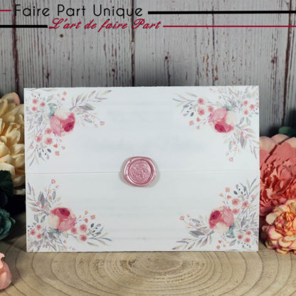 Faire-part parchemin - Romance pastel – Image 2