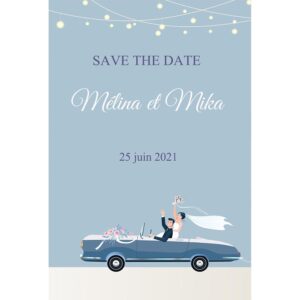 Magnet save the date  Mélina et Mika