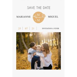 Magnet save the date  Marianne et Miguel