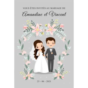 Magnet save the date Amandine et Vincent