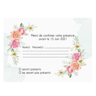 Carte RSVP – Jolies fleurs chic et champêtres