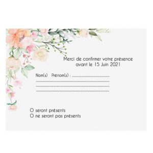 Carte RSVP – Floral printanier