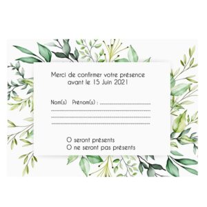Carte RSVP – Magnifique feuillage nature