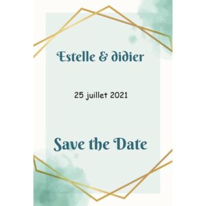 Magnet save the date Estelle et Didier