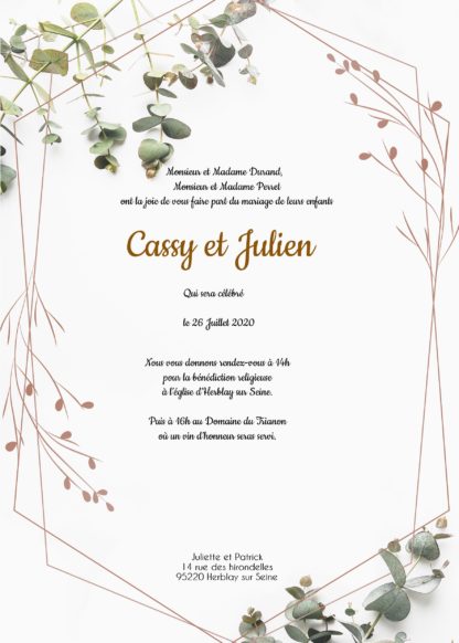 Faire-part de mariage - Douce nature – Image 2
