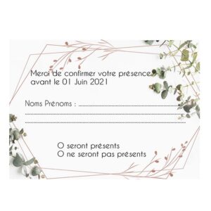 Carte RSVP - Douce nature