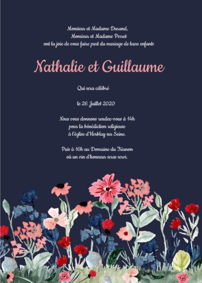 Faire-part de mariage - Fleur de bohème – Image 2
