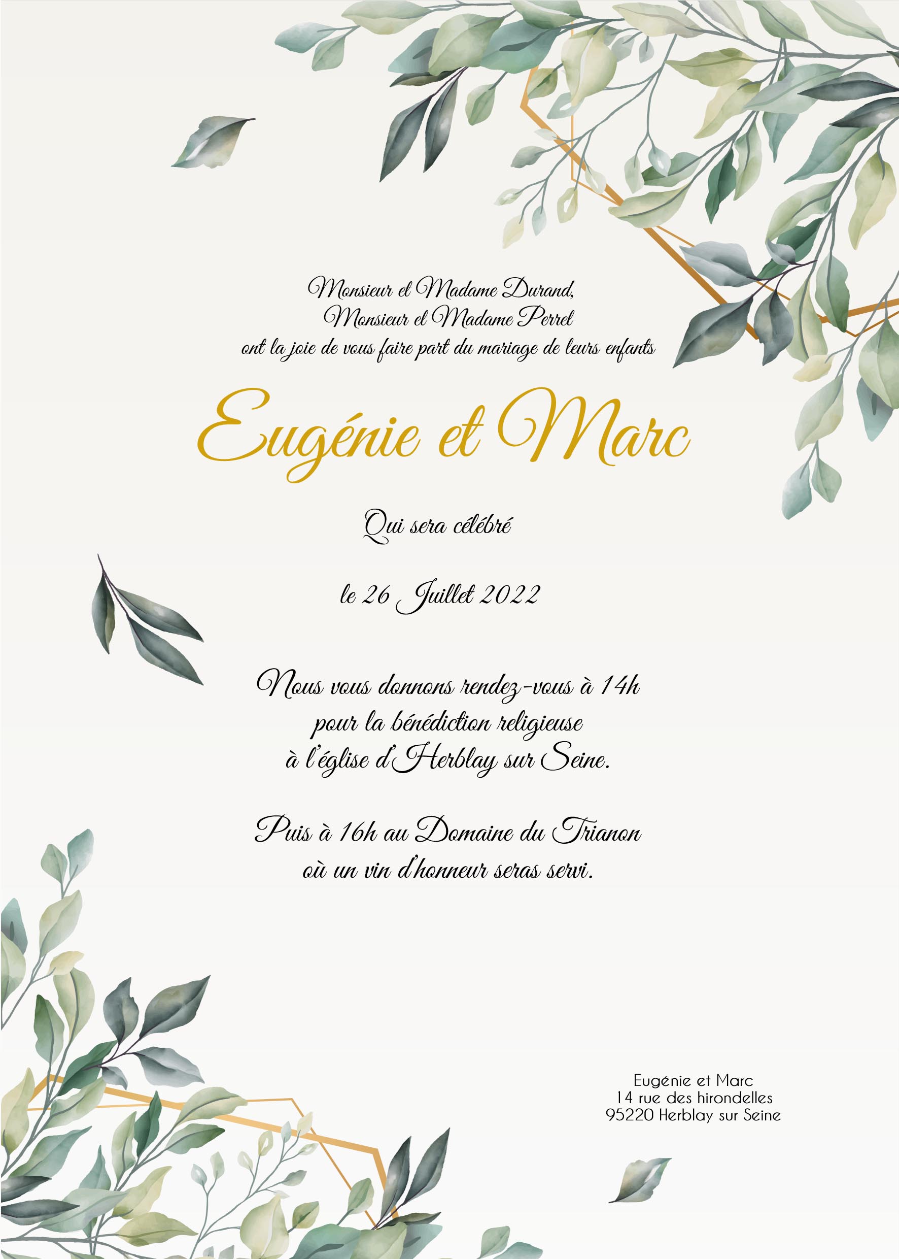 Notre faire part de mariage - The Bright Side