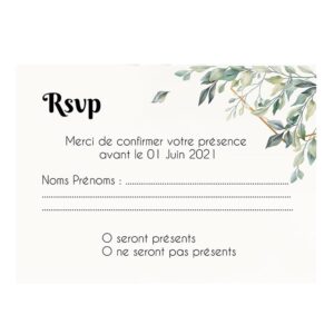 Carte RSVP - Hyper nature
