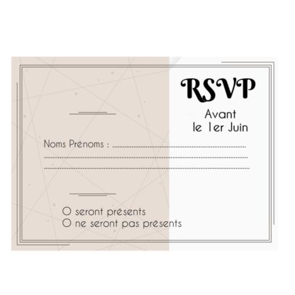 Carte RSVP - Moderne géométrique