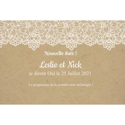 Change the date - Kraft et dentelle