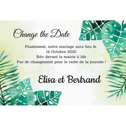 Change the date - Ambiance tropicale