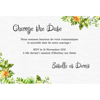 Change the date - Fleur exotique
