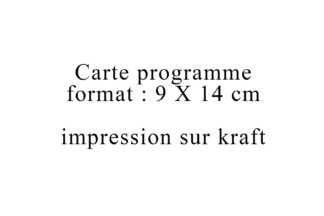 Programme 9*14 cm