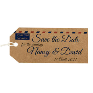 Etiquette à bagage - By air mail